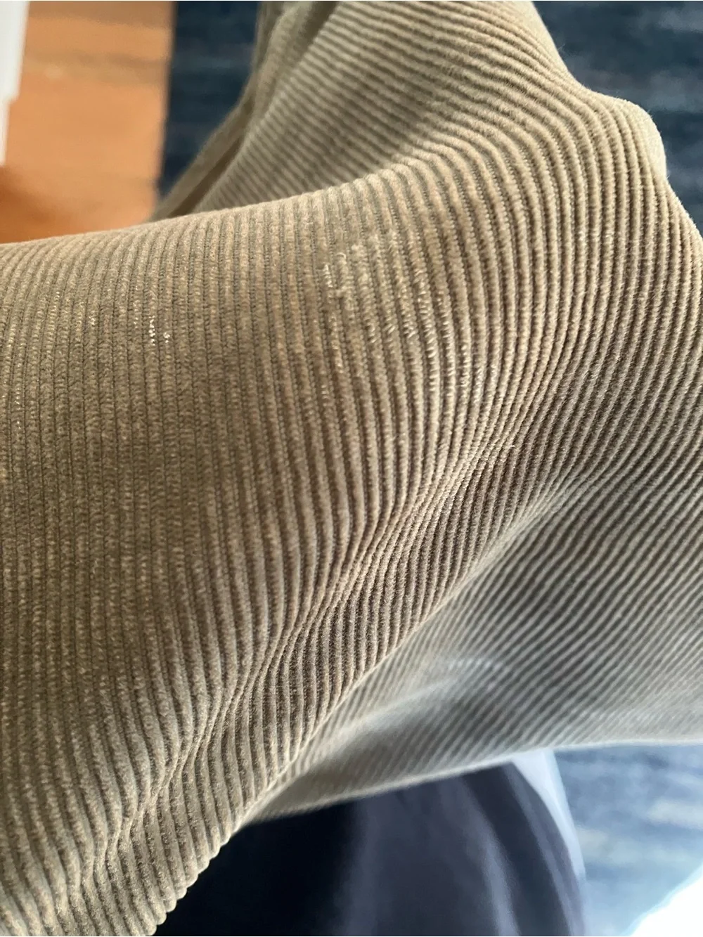 rag & bone slim corduroy pants in khaki